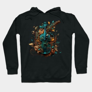 Nature's Symphony: Floral Violins and Rococo Elegance #3 Hoodie